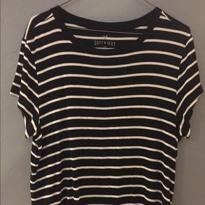 Black and white striped tee